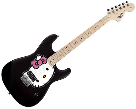 Black Hello Kitty Guitar. Hello Kitty Vespa and other